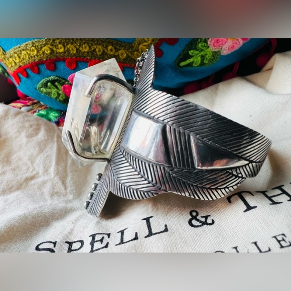 SOLD Spell And The Gypsy Thunderstruck Crystal Cuff in Silver - Picture 4 of 12